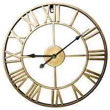 Maybe you would like to learn more about one of these? H0 V 60cm Large Retro Metal Roman Numeral Wall Clock Silent Non Ticking Wall Clock For Living Room Decorative Golden Buy Online In Belize At Belize Desertcart Com Productid 107319602