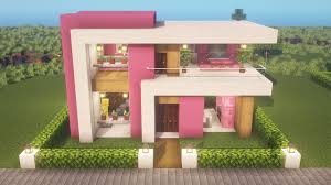 Once upon a time, a little princess decided to build a lovely pink mansion. Minecraft Modern Pink House Build Tutorial Youtube