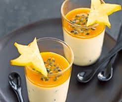 Dessert Gourmand Panna Cotta Aux Fruits De La Passion Recipe Desserts Food Sweet Bakery