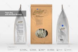Download Paper Bag With Window Mockup In Packaging Mockups On Yellow Images Creative Store