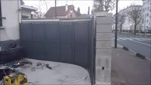 Portail Coulissant Sectionnel Angle 90 Ouverture Sur Angle Youtube