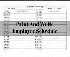 Printable Employee Work Schedule 12 Hours Or 24 Hours 15