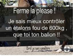 Ferme La Please Je Sais Mieux Controler Un Etalon Fou De 600kg Que Toi Ballon Bref Je Suis Cavali Citations Equitation Citations Equestres Humour Cheval
