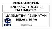 We did not find results for: Soal Pas Uas Matematika Wajib Kelas 12 Semester 1 Kurikulum 2013 Kunci Jawaban Pembahasannya 2 Youtube