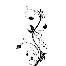 Simple flat black rose vector hand drawn romance flower icon illlustration vintage style isolated on white. Simple Design Black And White Flower