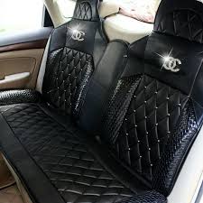 Buy Wholesale Luxury Diamond Chanel Universal Automobile Leather Car Seat Cover Cushion 10pcs S Bling Car Accessories Leather Car Seat Covers Leather Car Seats