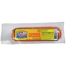 Seasonings can include garlic, marjoram, mustard seeds, whole black peppercorns, salt, chiles and sugar, but this varies regionally. Meyer S Summer Sausage Shop Sausage At H E B