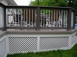 Browse 60 lattice deck stock photos and images available, or start a new search to explore more stock photos and images. Gray Azek Deck With White Trim Lattice Deck Deck Skirting Decks And Porches