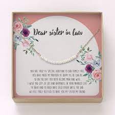 Bride Gift From Sister In Law Pearl Bar Necklace Bride Necklace Gift Bride Wedding Gift From Sister In L Wedding Gifts For Bride Bride Gifts Wedding Gifts