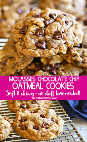 Spice cookies with crystallized ginger. Molasses Chocolate Chip Oatmeal Cookies Kleinworth Co