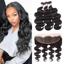 Unice Hair Icenu Series Body Wave Hair 3 Bundles Hair With 13 4 Lace Frontal Hair Closure