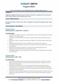 Complete your own custom cover letter in minutes. Program Officer Resume Samples Qwikresume