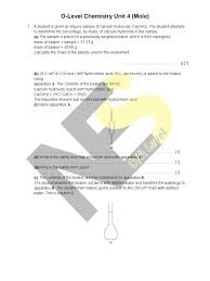 Continue timing until no more gas appears to be given off. Unit 4 Mole Paper 4 Pdf Titration Chemistry