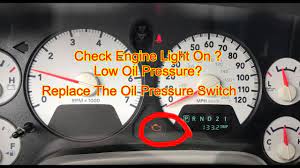 Replace The Oil Pressure Switch Dodge Ram 5 7 Hemi Po524 Low Oil Pressure Youtube