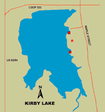Abilene country club (a), blue sox sadium (b), kirby filtration plant (c), lake abilene. Access To Kirby Lake