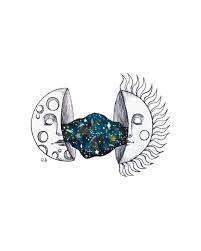 The Sun And The Moon Astrology Art Astronomy Art Cosmic Art Shop Art Prints On Etsy Gl Rouse Art Cute Tumblr Wallpaper Astrology Art Shop Art Prints