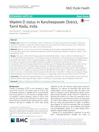 This useful list will help you expand your english vocabulary words. Pdf Vitamin D Status In Kancheepuram District Tamil Nadu India