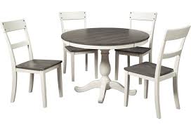 ( 3.0 ) out of 5 stars 2 ratings , based on 2 reviews current price $248.12 $ 248. Signature Design By Ashley Nelling D287 15b 15t 4x01 Farmhouse Two Tone 5 Piece Round Dining Table Set Furniture And Appliancemart Dining 5 Piece Sets