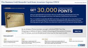 Paired with other cards in the membership rewards business card portfolio like the blue business plus and business platinum card , the. Amex Business Gold Rewards Offers 30 000 Membership Rewards Points Free Amazon Prime