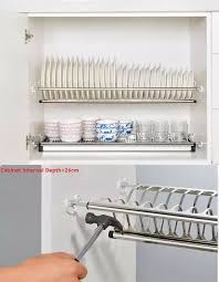 Or best offer +$64.04 shipping. Diy 2 Tier Stainless Steel Cabinet Dish Drying Rack Plate Storage Organizer Dish Drainer Cabinet Bowl Pl Stainless Steel Cabinets Plate Storage Drying Cupboard
