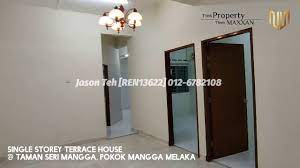 Jalan sd 2/11 taman seri duyong seksyen 2 75460. Single Storey Terrace House At Taman Seri Mangga Pokok Mangga Melaka Youtube