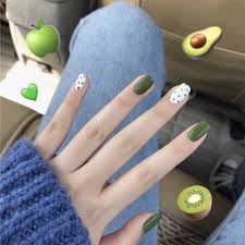 This Item Is Unavailable Etsy In 2020 Green Nails Fall Nail Designs Glue On Nails