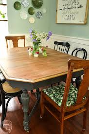 refinished farmhouse dining table