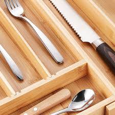 deik bamboo drawer organizer expandable