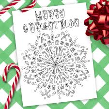 36 coloring pages of mandala christmas. Printable Christmas Mandala Coloring Page Pineapple Paper Co