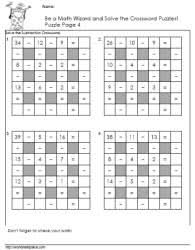 Math crossword puzzles make it fun for students to review addition, subtraction, multiplication, and division. Subtraction Crossword Puzzles Worksheets