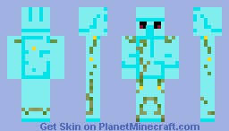 Diamond golems spawn rarely in npc villages, along with 4 other iron golems. The Diamond Golem Minecraft Skin