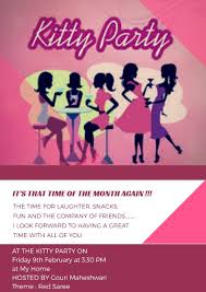 Kitty Party Invitation Card Cat Party Kitty Party Themes Ladies Kitty Party Games