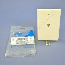 Mounts a modular phone jack on your wall. Leviton White Large Phone Jack Telephone Wall Plate 8 Position 8 Wire 40580 W Networking Cable Plugs Jacks Wall Plates Computers Tablets Network Hardware Worldenergy Ae