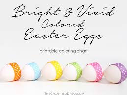 Bright Vivid Colored Easter Eggs Printable Coloring