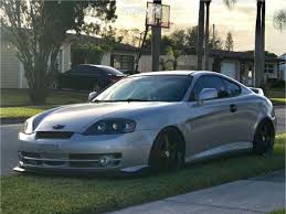 Second generation hyundai tiburon models were only made from 1997 to 2008, so unfortunately you won't be able to purchase a brand new model. 2004 Hyundai Tiburon Gt With 18x8 5 Varrstoen Mk0 And Nitto 215x40 On Coilovers 610161 Fitment Industries
