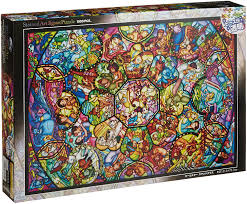 3.0 out of 5 stars. Amazon Com Disney Stained Art Jigsaw Puzzle 1000p All Stars Stained Glass Ds 1000 764 Toys Games