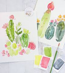 Cactus watercolor print (with images) cactus paintings, watercolor print, cactus art these pictures of this page are about:cactus watercolor easy. Learn To Paint Watercolor Cacti And Succulents Watercolor Painting Tutorials Acuarela Dibujos Pintar Acuarela