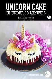 Making dessert cakes is a lot different than making custom decorated fondant cakes. Diy Unicorn Cake In Under 10 Minutes Carrie Brito Life Design Professional Coach
