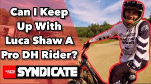 He races uci world cups for santa cruz syndicate and the uci world championships for team usa cycling. Can I Keep Up With Luca Shaw Pro Dh Rider Santa Cruz Syndicate Team Highland Bike Park Youtube