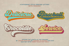 With this font you can create a thousands cool graphics for any of your product: Https Fontbundles Net One Dollar Deals Rel Nbutd2 Retro Font Retro Typography Groovy Font