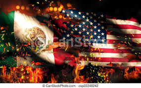 Usa vs mexico head to head record shows that of the recent 22 meetings they've had, usa has won 9 times and mexico has won 8 times, 5 times they has ended in a draw. Mexico Usa Flag War Torn Fire International Conflict 3d Canstock