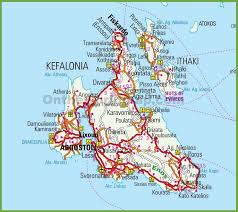 Kefalonia Road Map Kefalonia Greek Vacation Greece Vacation