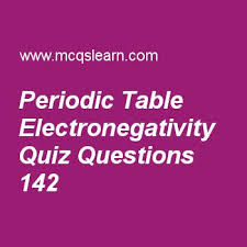 Learn Quiz On Periodic Table Electronegativity A Level Chemistry Quiz 142 To Practice Free Chemistry Mcq Chemistry This Or That Questions Question And Answer