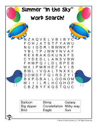 Search for the names of 25 fruits. Summer Skies Easy Word Search For Kids Woo Jr Kids Activities