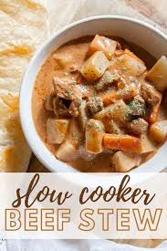 Easy Slow Cooker Beef Stew Recipe In 2020 Slow Cooker Beef Stew Slow Cooker Beef Slow Cooker Beef Stew Easy