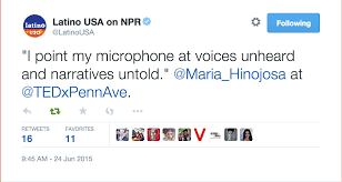 Sáncta maría, máter déi, óra pro nóbis peccatóribus nunc et in hóra mórtis nóstrae. What Twitter Said About Maria Hinojosa S Tedx Talk Latino Usa