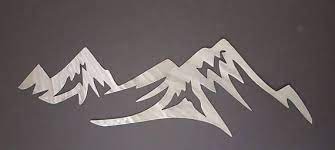 Metal Mountains Ski Decor Mountain Art Lake House Cabin Decor Rustic Mountain Landscape Metal Art Sign Cutout Mountain Gift Metal Tree Wall Art Metal Art Signs Art Gallery Wall