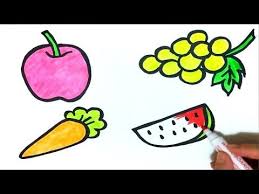 Meyve Cizimi Meyve Boyama Sayfasi Cocuklar Icin Meyveleri Boyama Youtube Fruits Drawing Fruit Coloring Pages Colorful Art