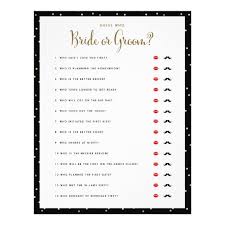 Bridal Shower Games Guess Who Bride Or Groom Game Zazzle Com Bridal Shower Questions Bridal Shower Games Wedding Games