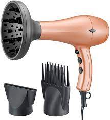 To learn how to prevent frizz when you're using a. Amazon Com Nition Negative Ions Ceramic Hair Dryer With Diffuser Attachment Ionic Blow Dryer Quick Drying 1875 Watt 2 Speed 3 Heat Settings Cool Shot Button Lightweight Champagne Gold Health Personal Care